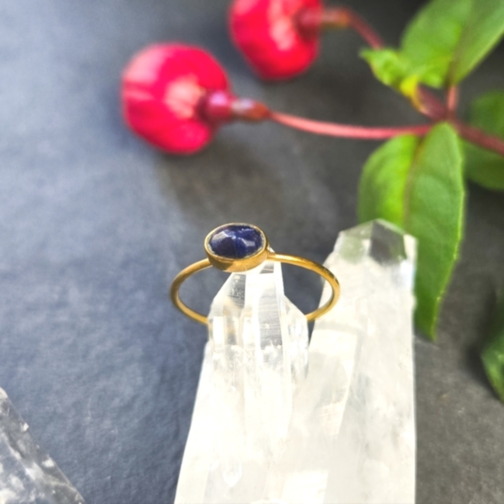 🦋LAST🦋 NWT Baizaar Oval Lapis Stacking Ring, Size 6.75